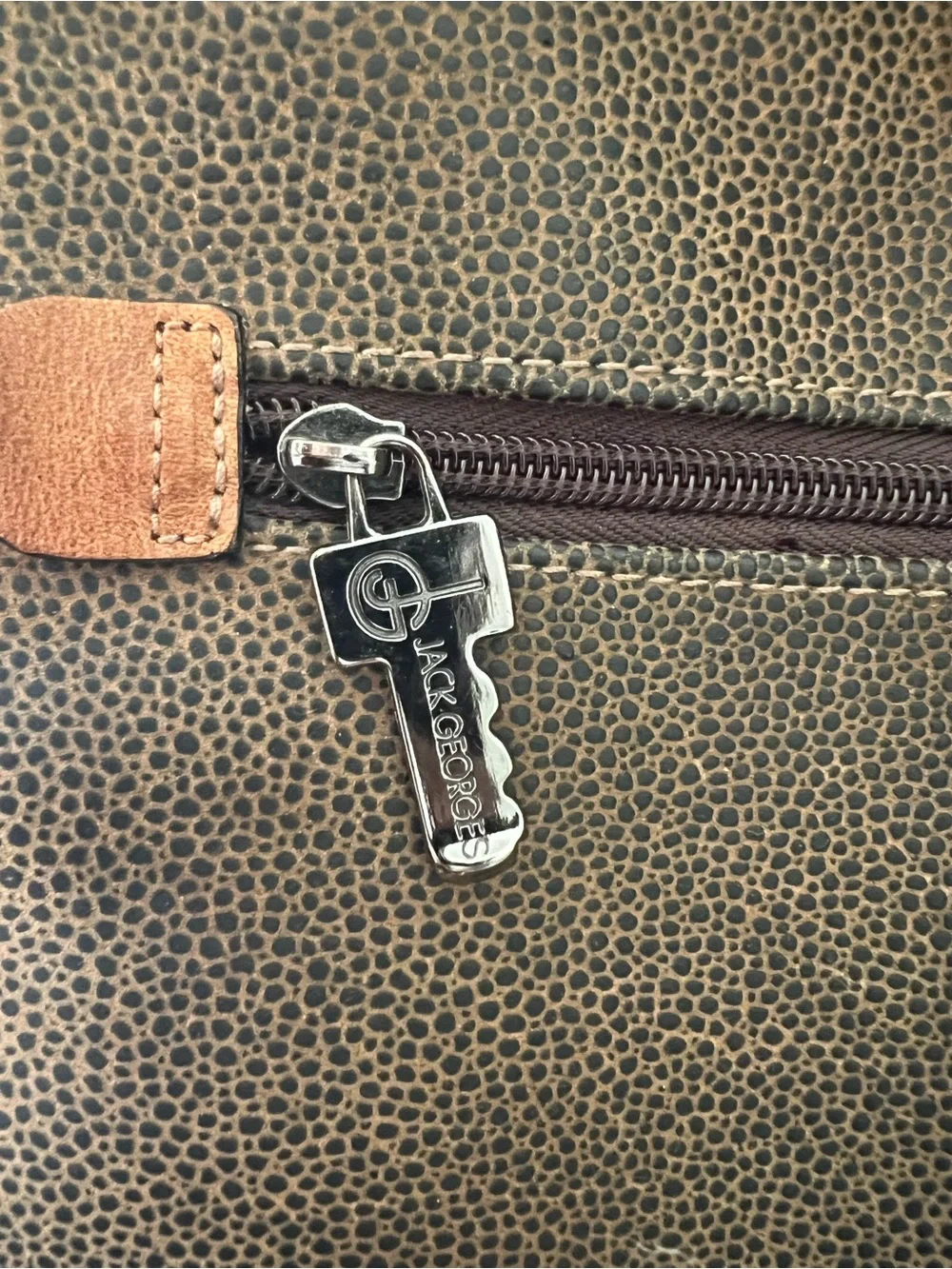Jack Georges Pebbled Leather Duffle Bag